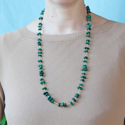 Collana essenziale malachite