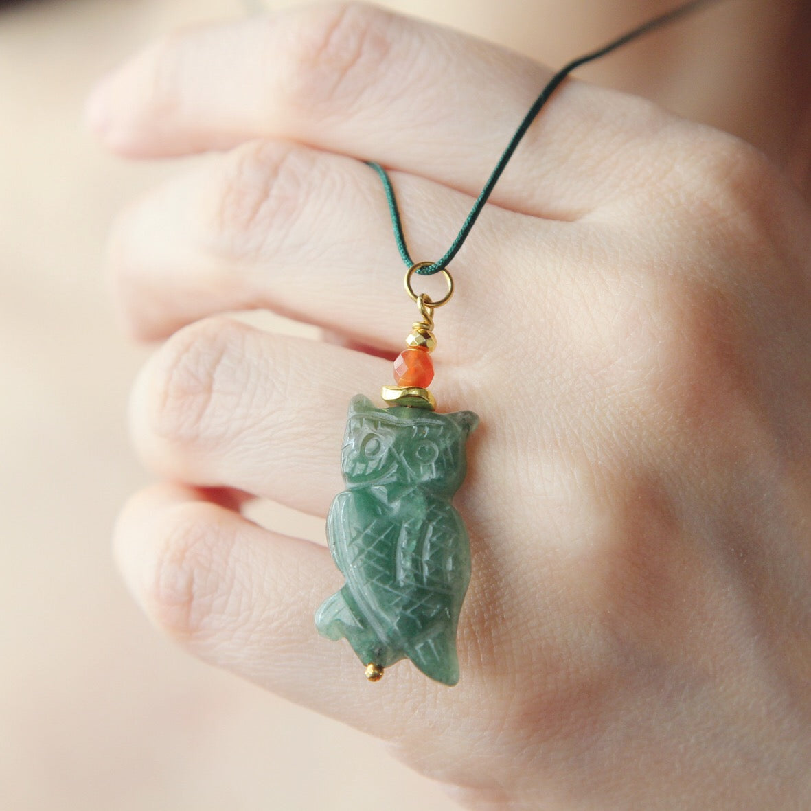 Ciondolo Gufo arancio