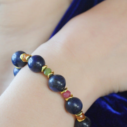 Bracciale sodalite e quarzi