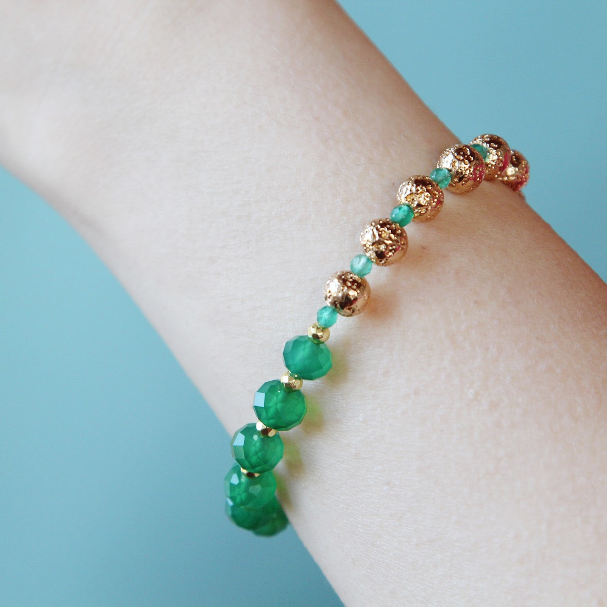 Bracciale Yin e Yang verde