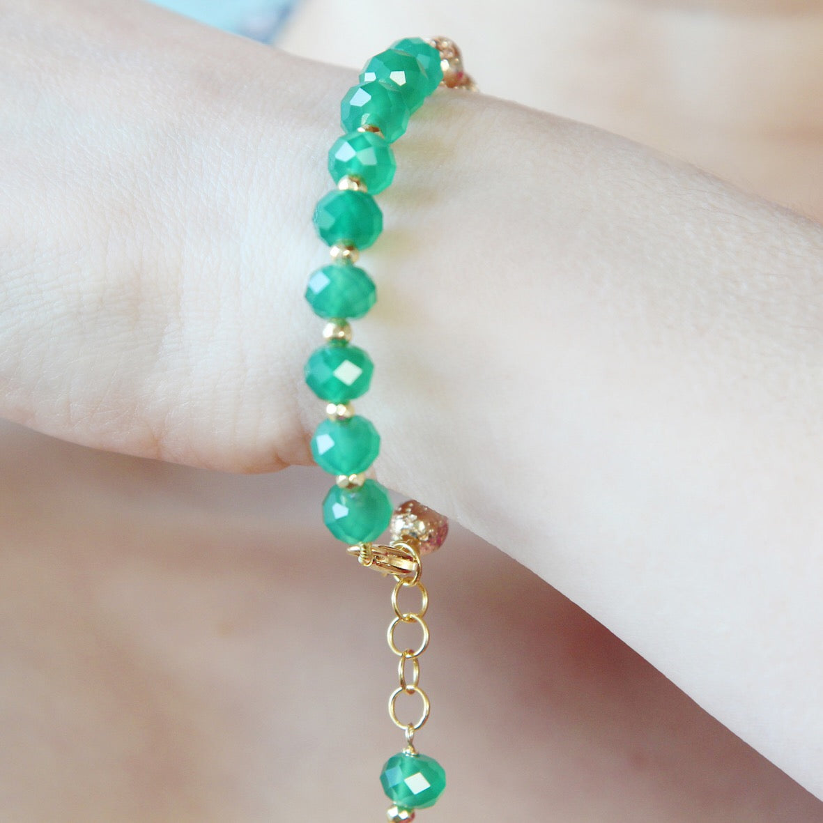 Bracciale Yin e Yang verde
