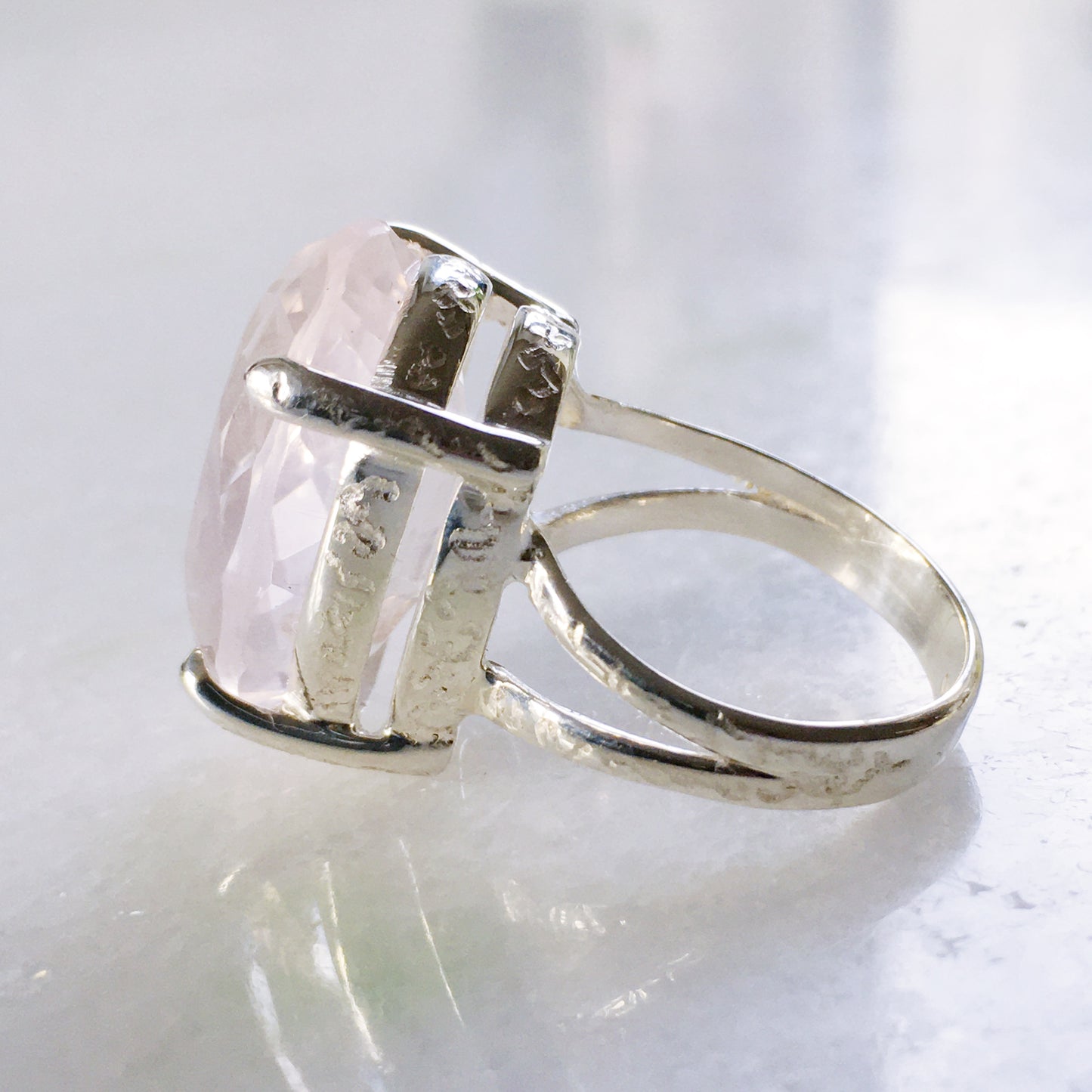 Anello Quarzo rosa