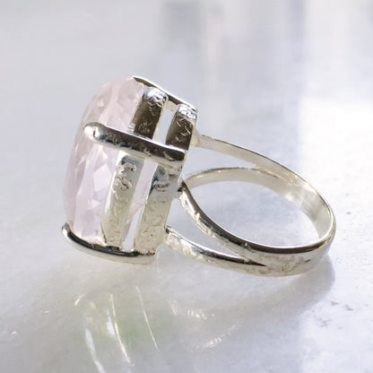 Anello Quarzo rosa