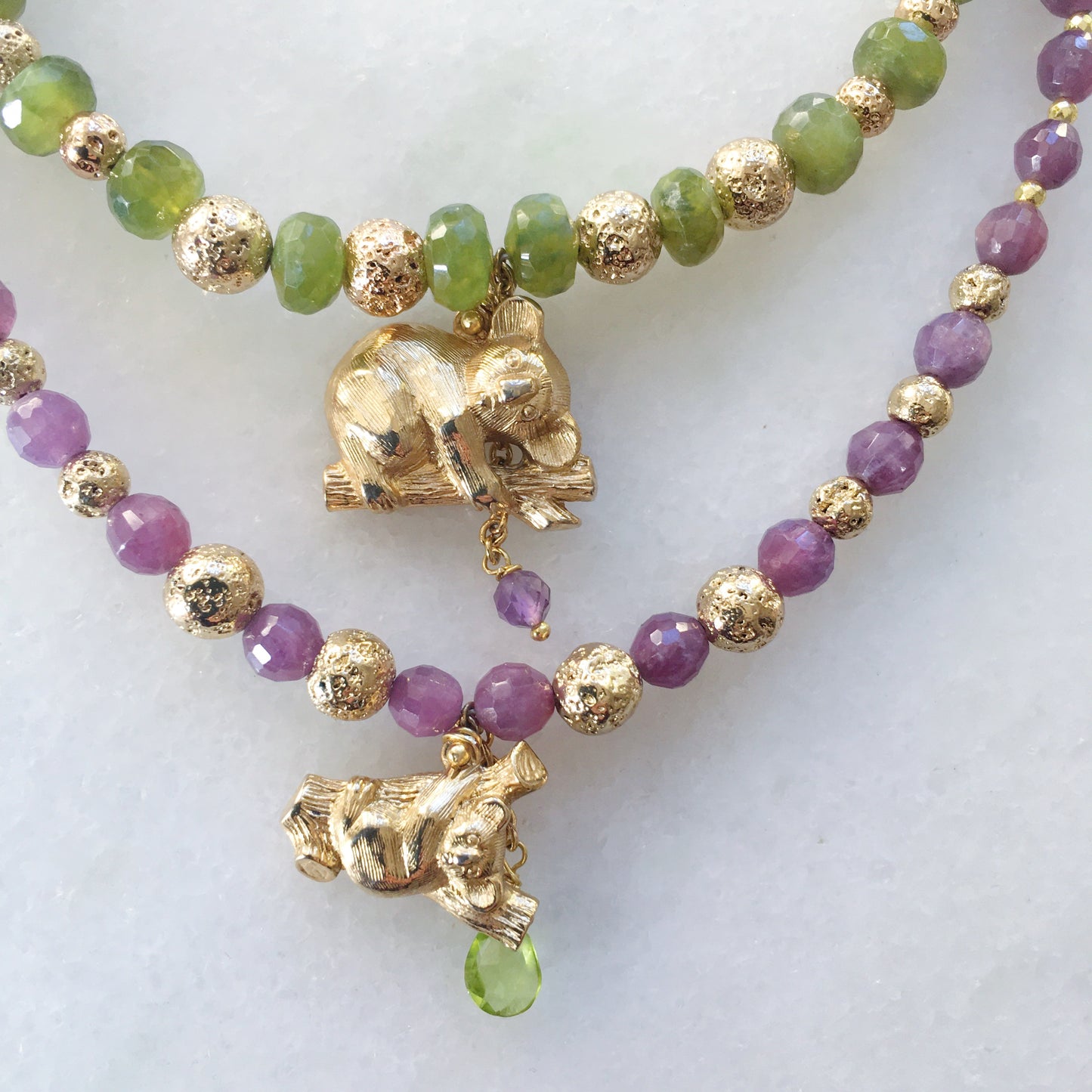 Collana Koala rubino