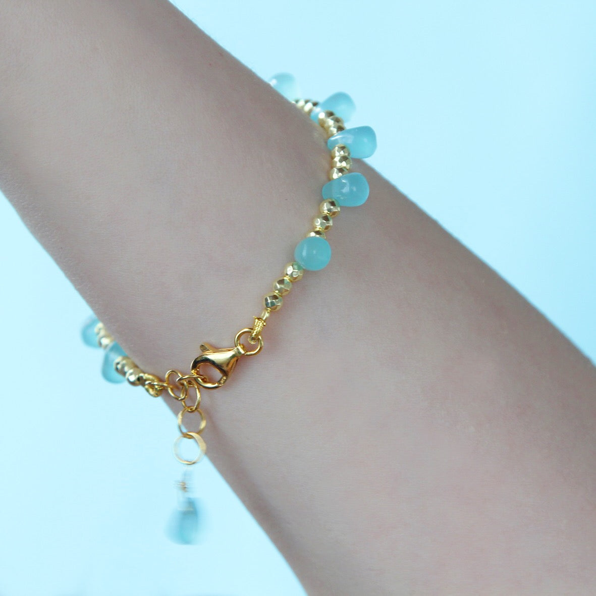 Bracciale gocce azzurre
