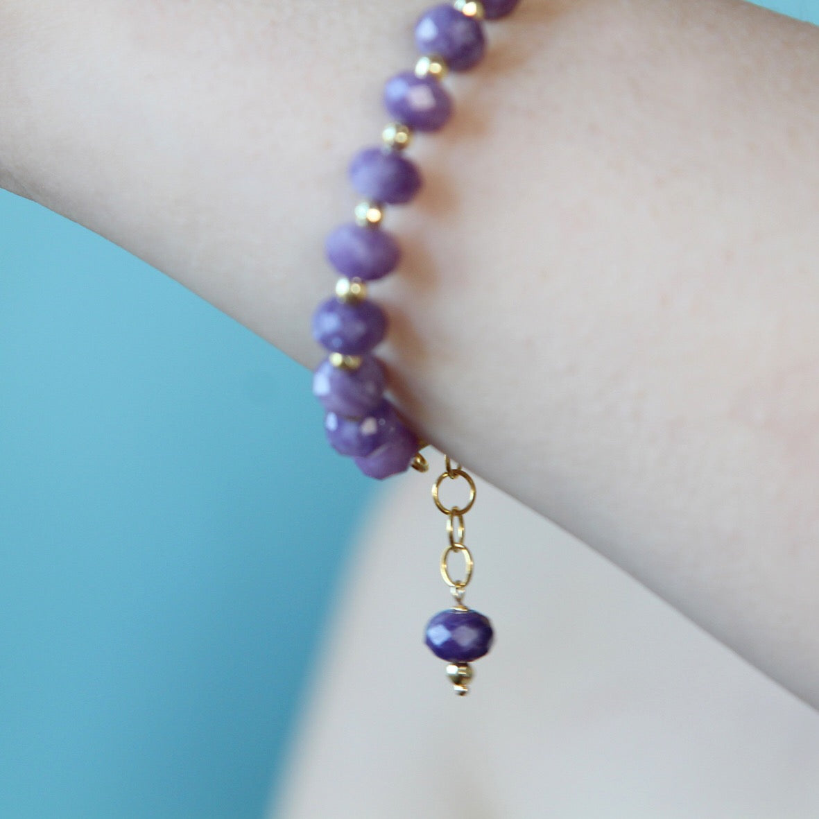 Bracciale Yin e Yang viola
