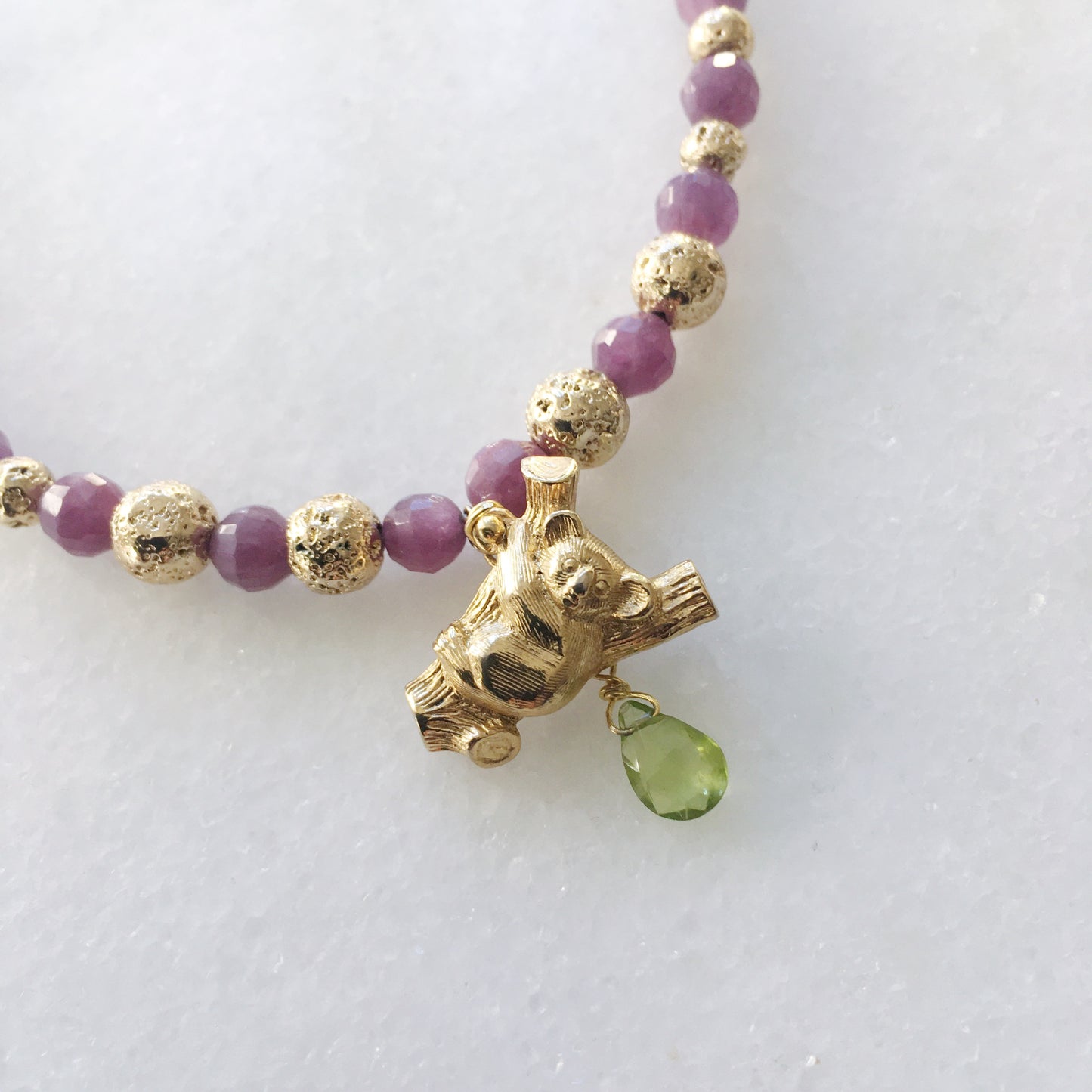 Collana Koala rubino