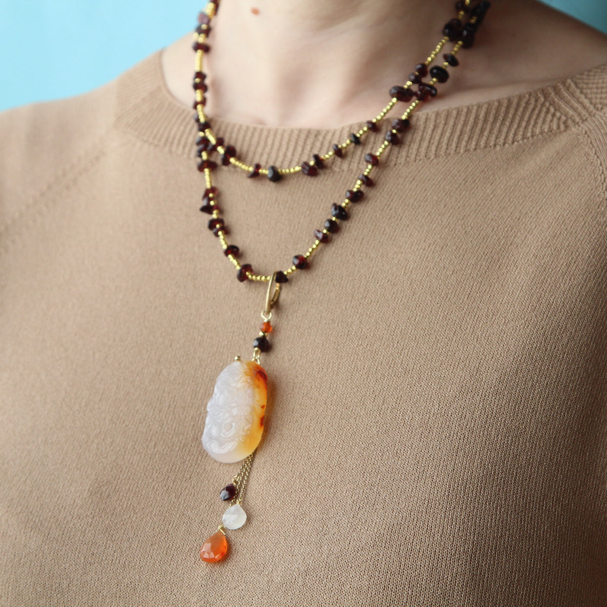 Ciondolo Drago Corniola