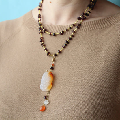 Ciondolo Drago Corniola