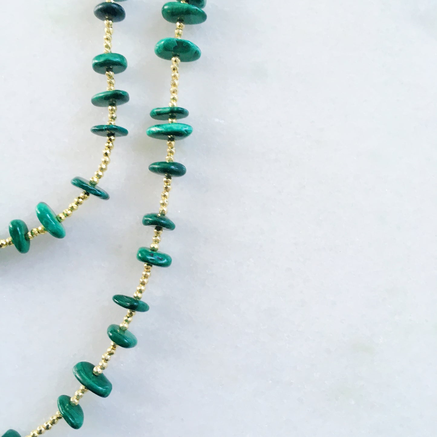 Collana essenziale malachite