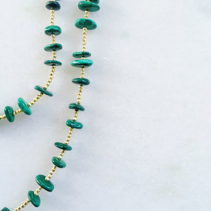 Collana essenziale malachite