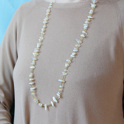 Collana essenziale madreperla