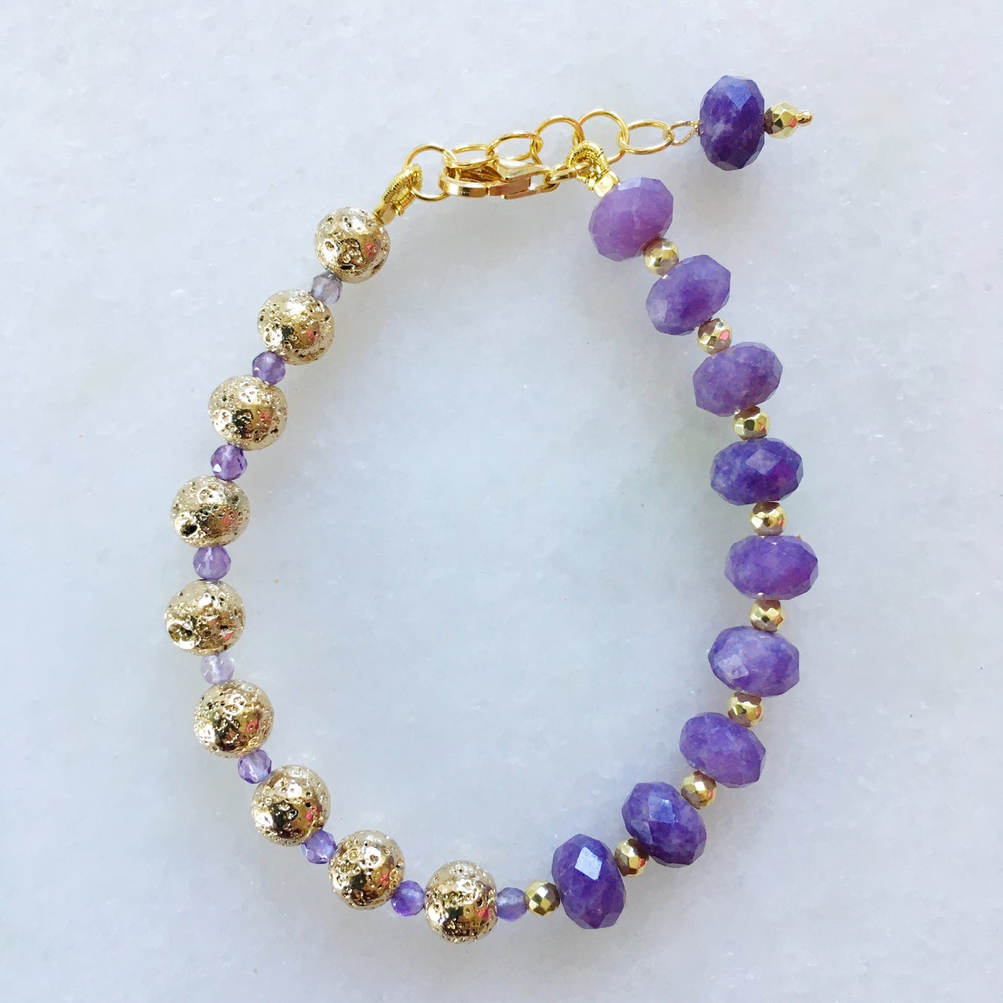 Bracciale Yin e Yang viola