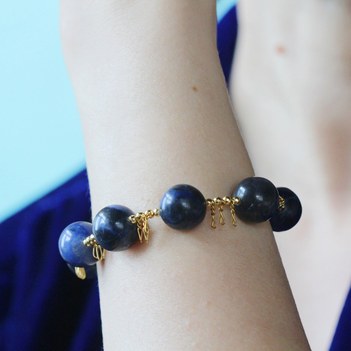 Bracciale frange sodalite