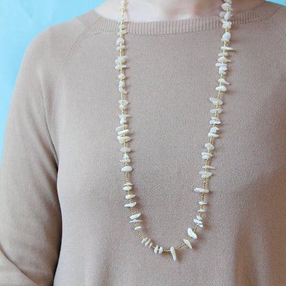Collana essenziale madreperla