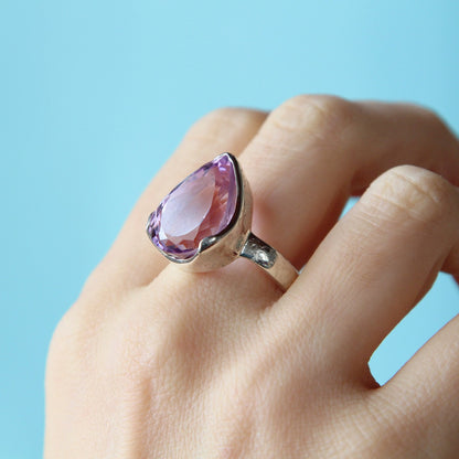 Anello Ametista Goccia