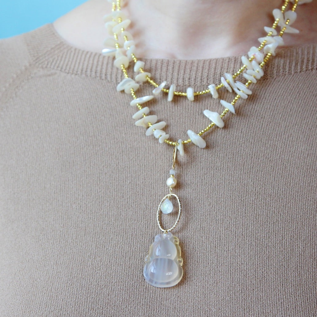 Ciondolo zucca bianca