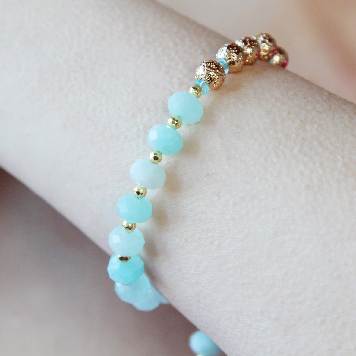 Bracciale Yin e Yang azzurro