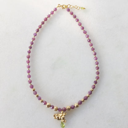 Collana Koala rubino