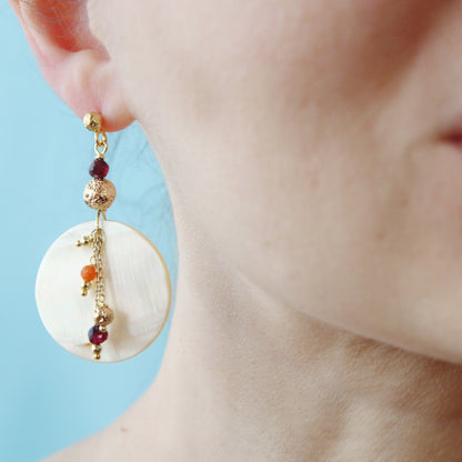 Orecchini madreperla corti