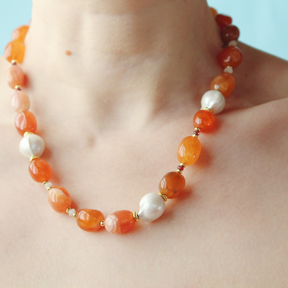 Collana Orchidea Arancio
