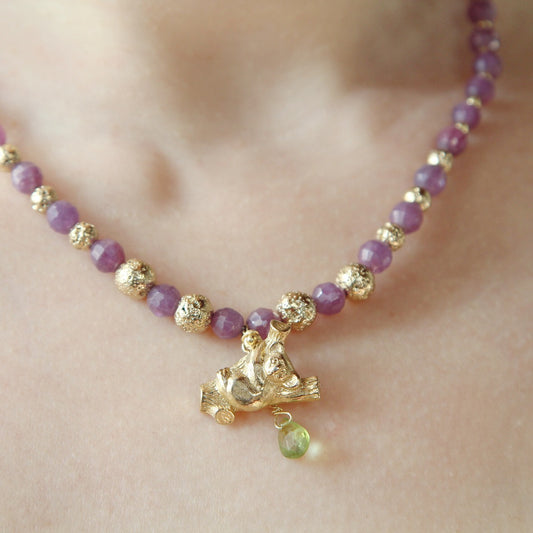 Collana Koala rubino