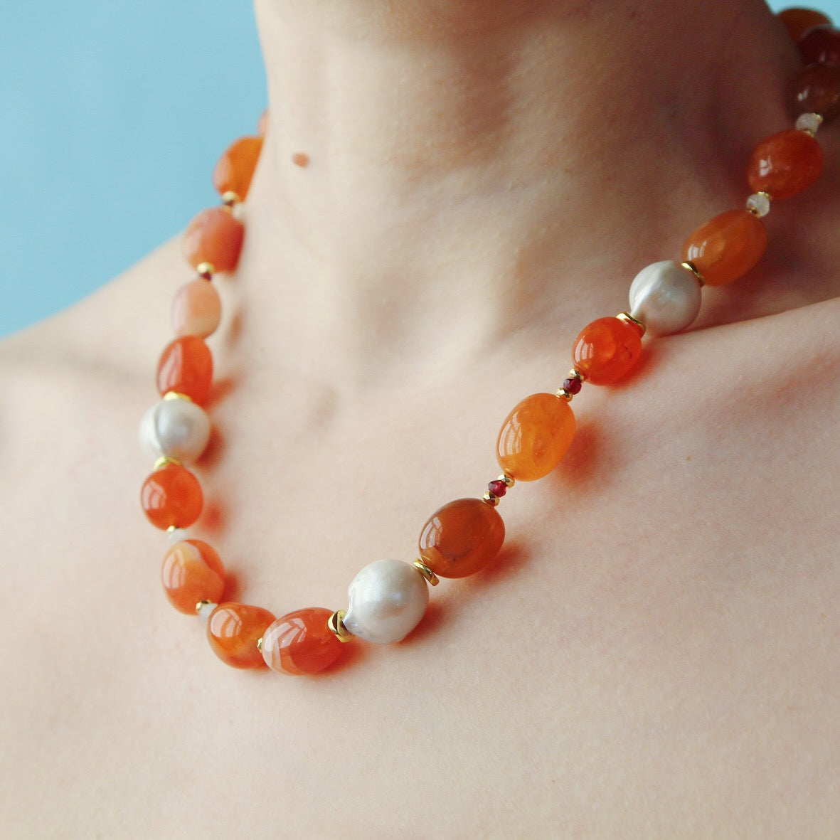 Collana Orchidea Arancio