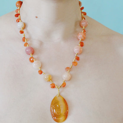 Collana volto di Buddha