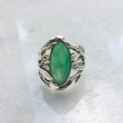 Anello Driadi crisoprasio