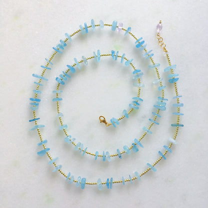 Collana essenziale acquamarina