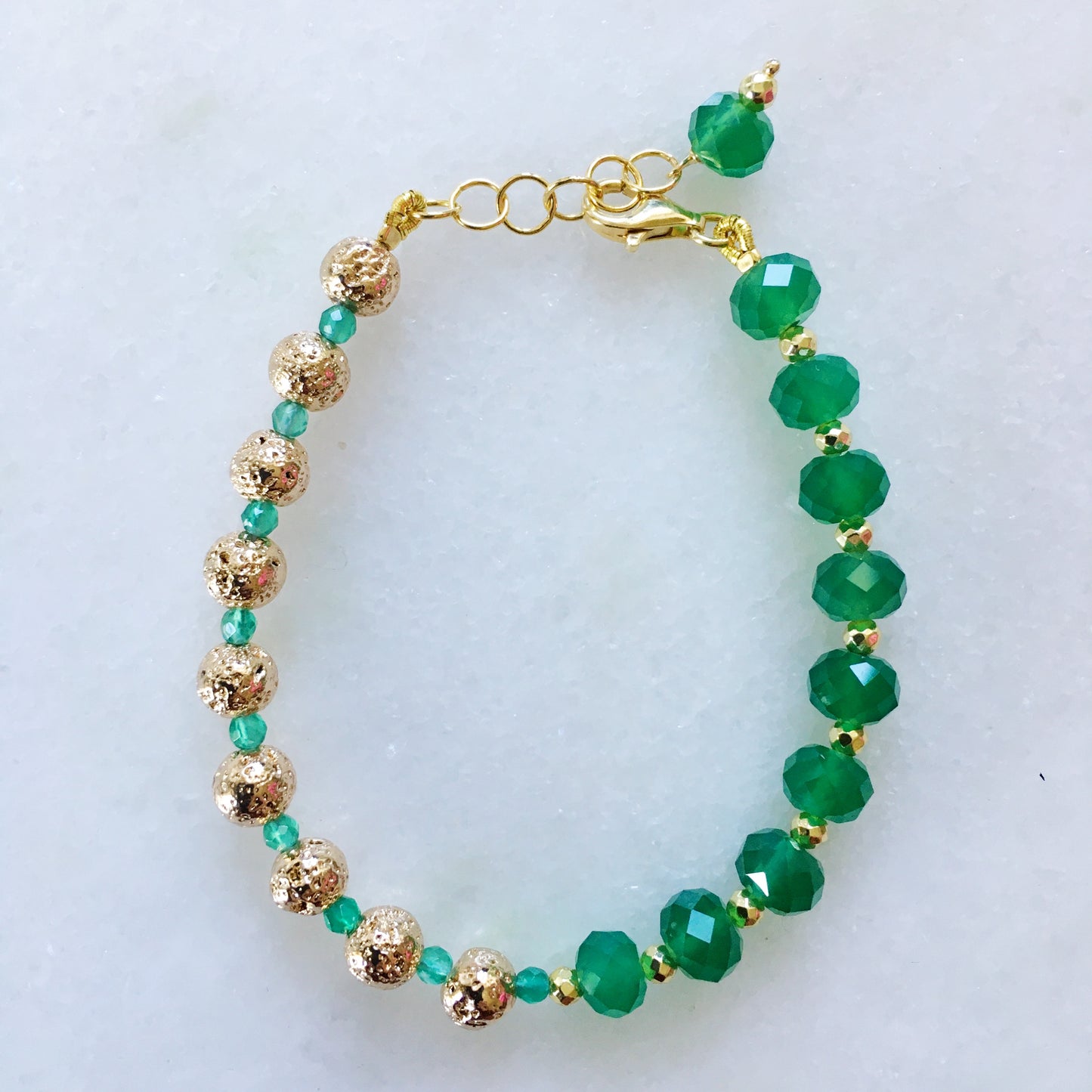 Bracciale Yin e Yang verde