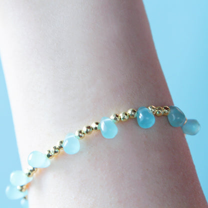Bracciale gocce azzurre