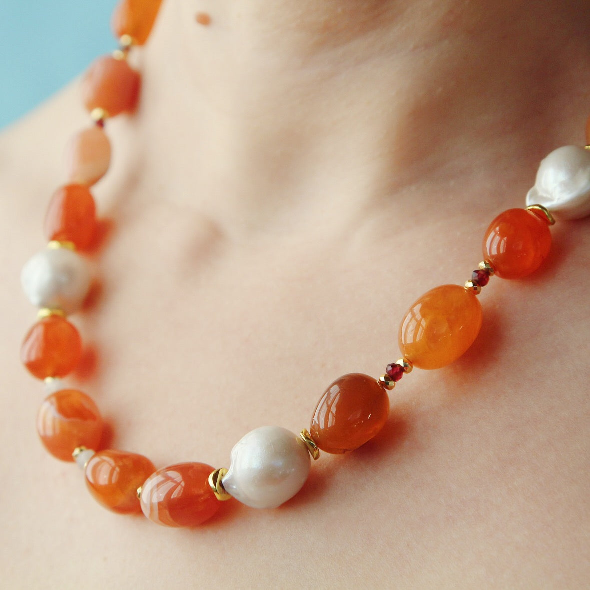Collana Orchidea Arancio