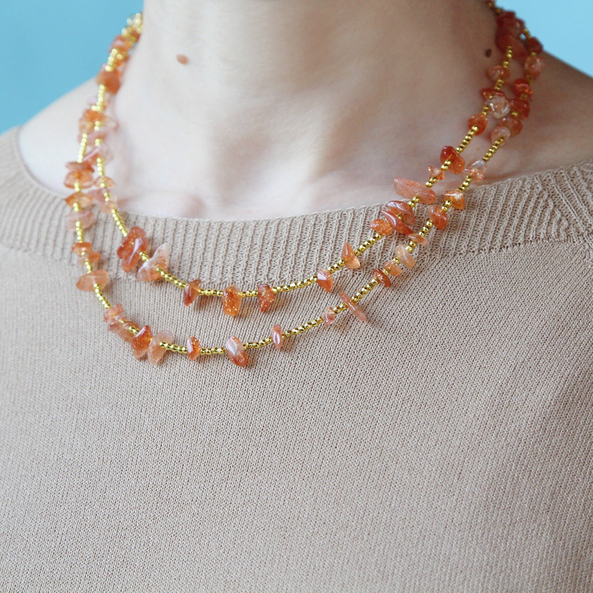 Collana essenziale pietra del sole
