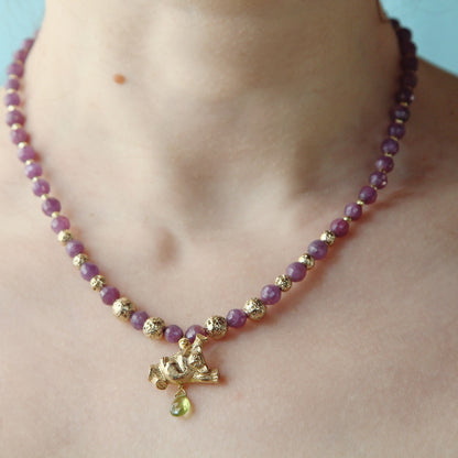 Collana Koala rubino