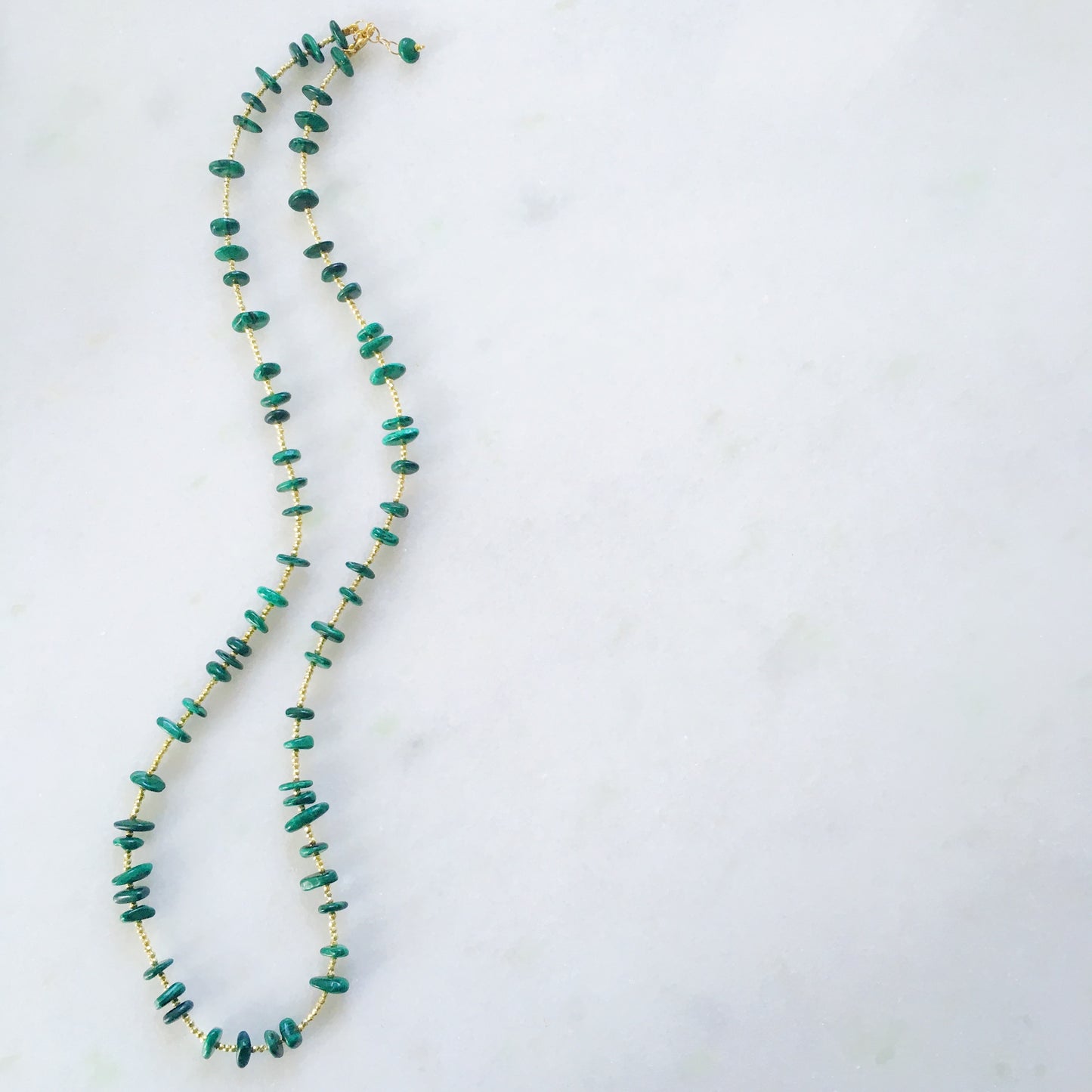Collana essenziale malachite