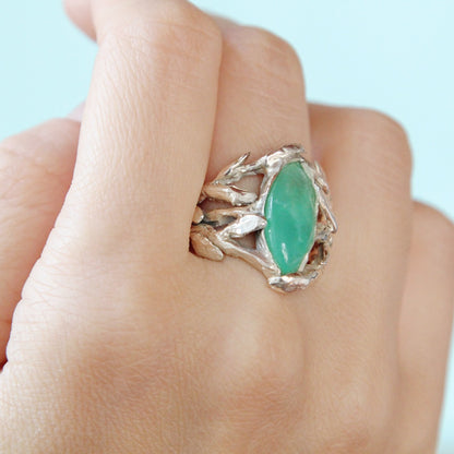 Anello Driadi crisoprasio